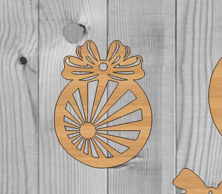 Bauble Ornament Christmas Tree Decoration Craft Laser Cut Free Vector File