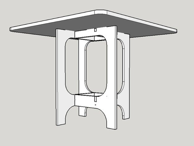 Bauhaus 800 Table For Laser Cut Free DXF File