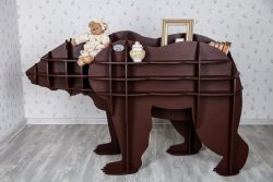 Bear Shaped Storage Rack For Laser Cut Cnc Free DXF File