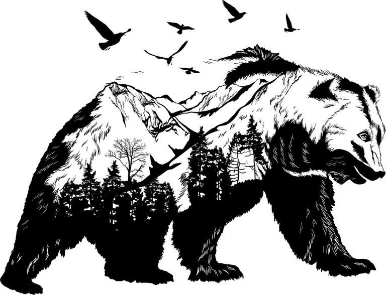 Bear Wall Art Wall Decor 2 For Laser Cutting Free Vector File