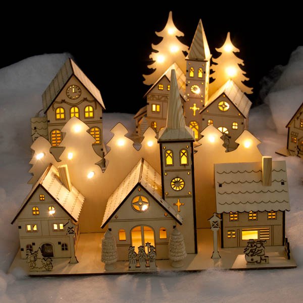 Beautiful Wooden House Tree For Laser Cut Free Vector File