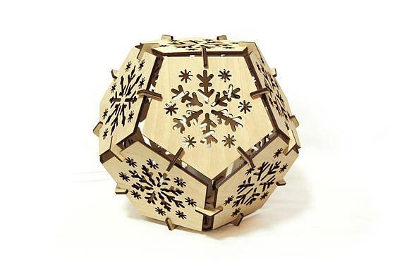 Bedside Lamp 3d Puzzle Pattern Lasercut For Laser Cut Free Vector File
