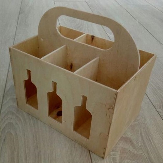 Beer Box Caddy For Laser Cut Free Vector File