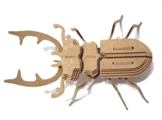 Beetle Insect 3d Wood Puzzle 3mm Free Vector File