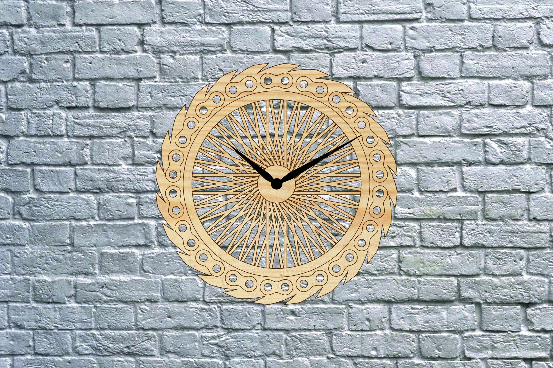 Bike Wheel Clock Free Vector File