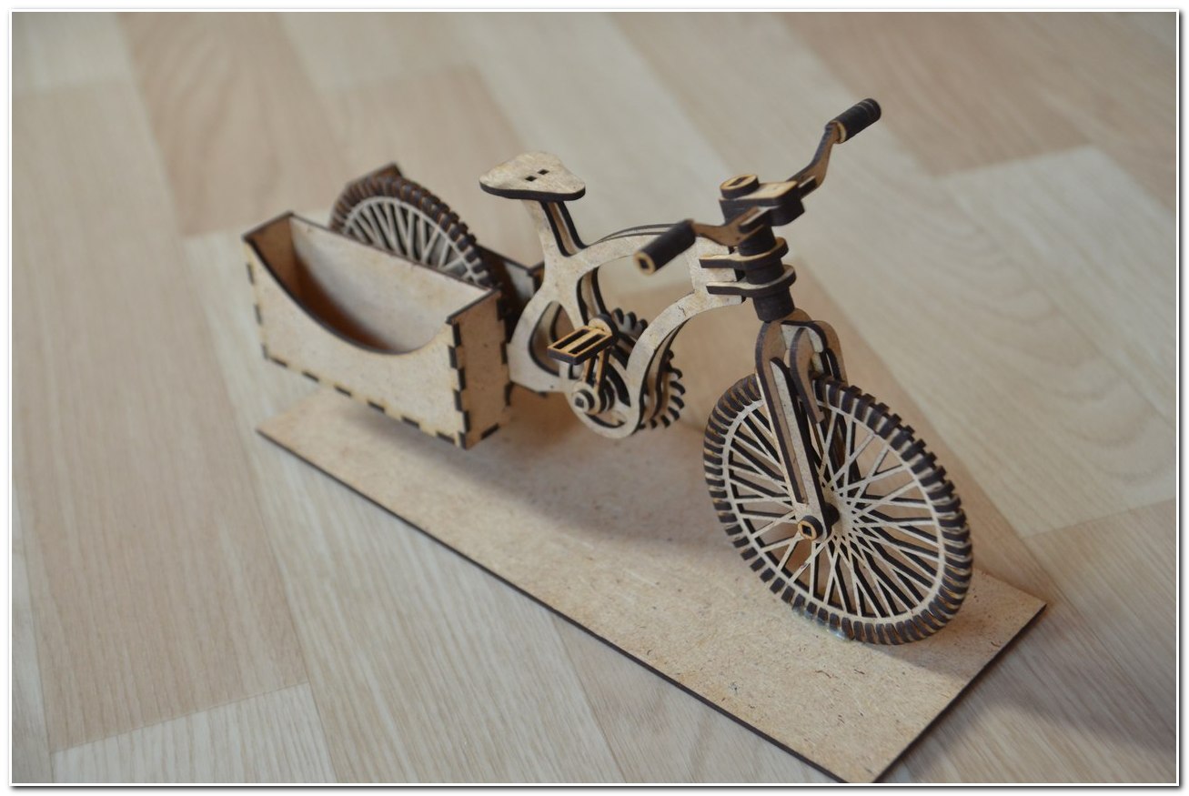 Bike Wood Organizer A Bike For Laser Cut Free Vector File