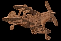 Biplane Laser Cut Free DXF File