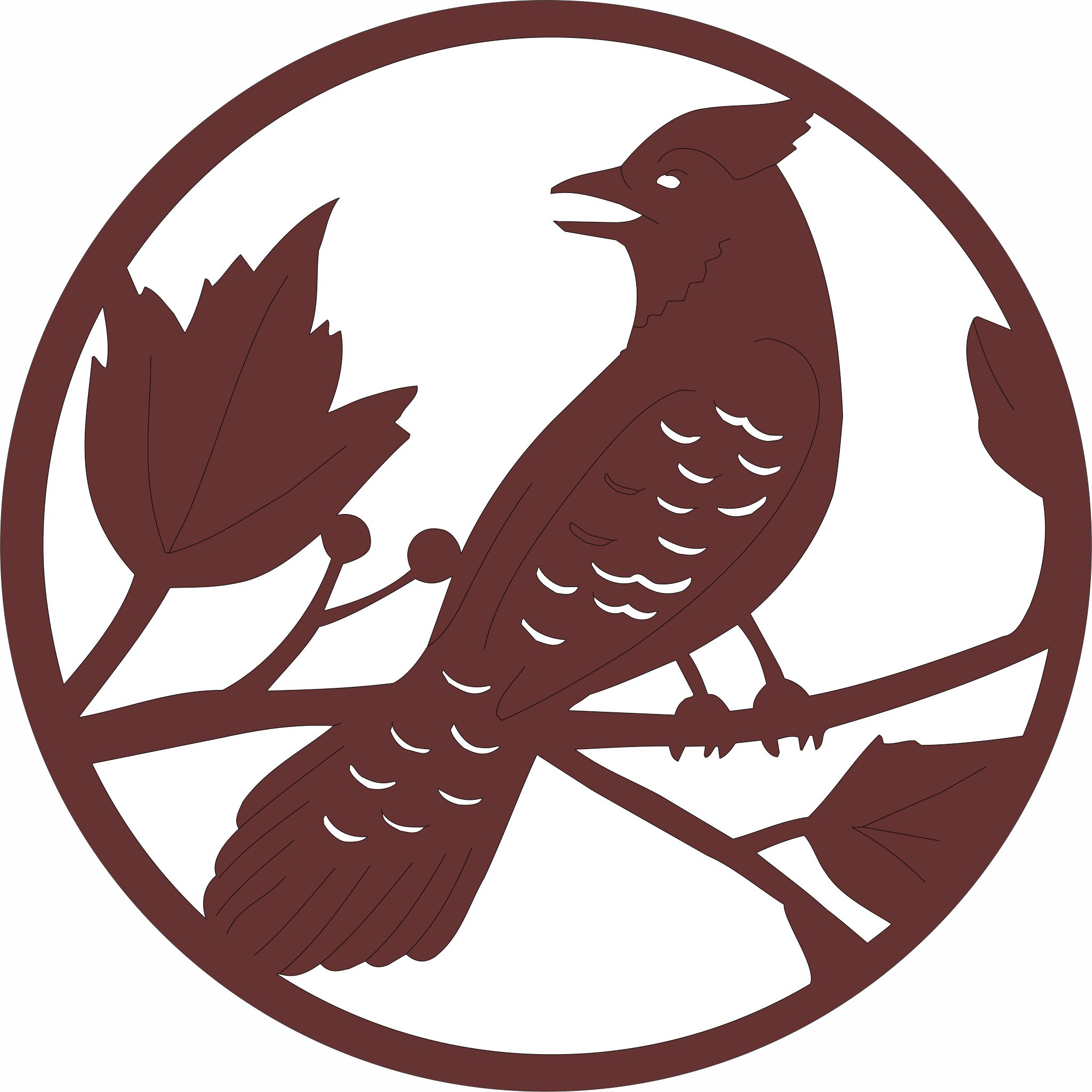Bird Modern Privacy Partition Panels Screen For Laser Cutting Free DXF File