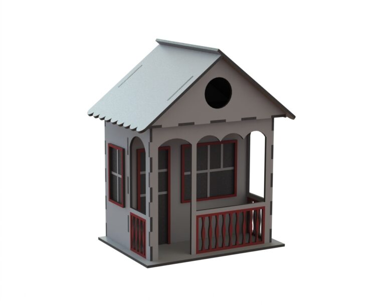 Birdhouse Layout For Laser Cut Free Vector File