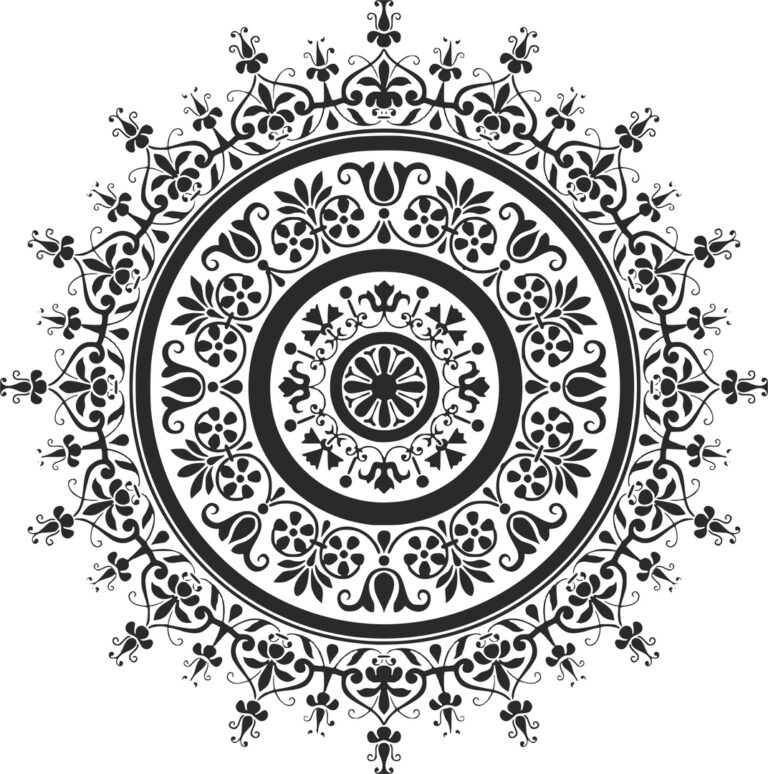 Black Mandala For Laser Cut Free Vector File