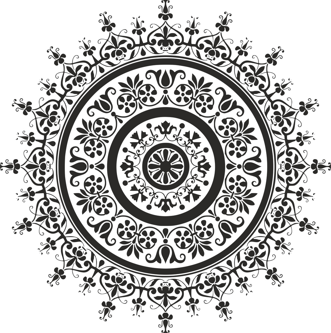 Black Mandala Free Vector File