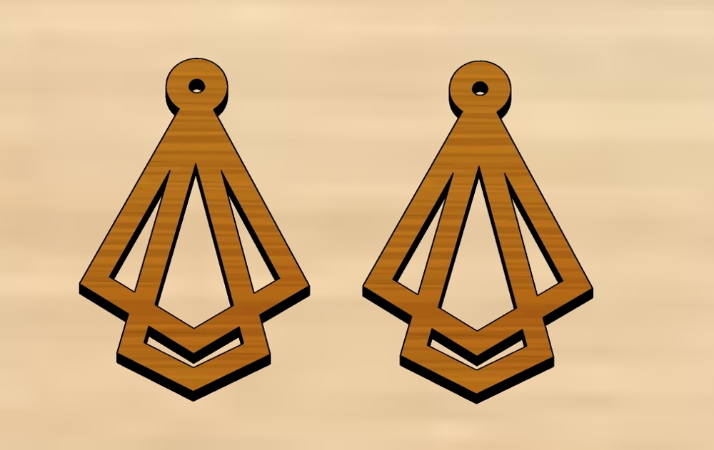 Boho Floral Laser Cut Earrings Free DXF File