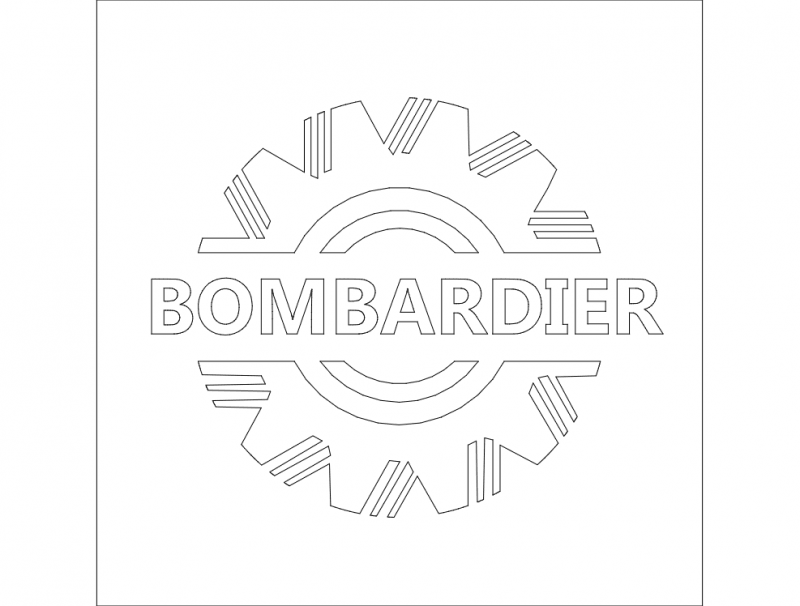 Bombardier Logo Design Free DXF File