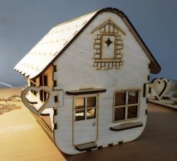 Box House Model For Laser Cut Cnc Free Vector File