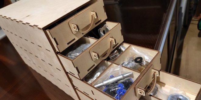 Boxes Cabinet With Drawer For Laser Cut Free DXF File