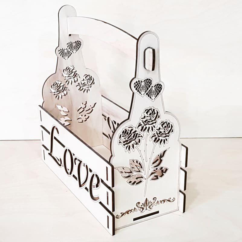 Boxes For Bottles Heart 3d Puzzle Free Vector File