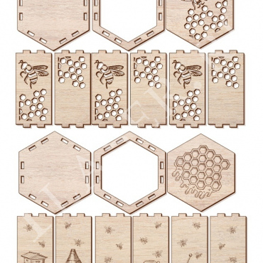 Boxes For Honey Layout For Laser Cut Free Vector File