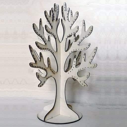 Branch Jewelry Tree Necklace Holder Laser Cut Free Vector File