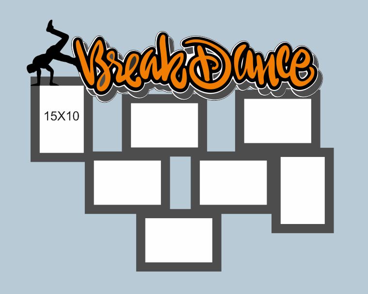 Break Dance Frame For Laser Cut Free Vector File