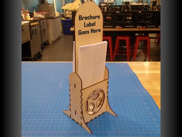 Brochure Stand For Laser Cutting Free DXF File