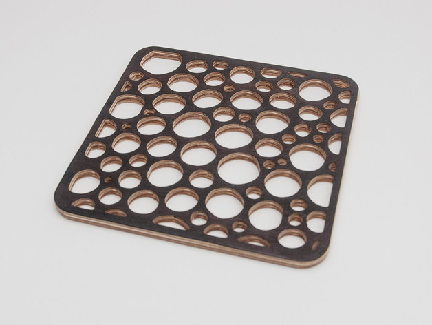 Bubble Trivet Coaster Drawing Free DXF File