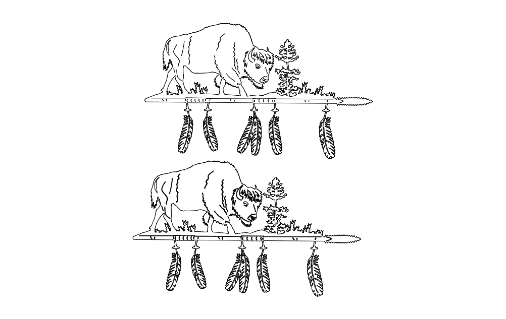 Buffalo Spear Free DXF File