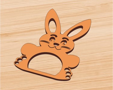 Bunny Napkin Rings Rabbit Wood Laser Cut Easter Bunny Party Table Decor Free Vector File