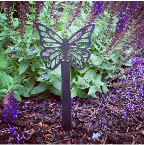 Butterfly Garden Stake Garden Decoration Free DXF File