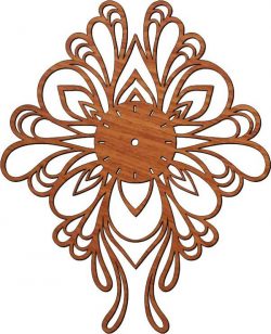 Butterfly Shaped Wall Clock For Laser Cut Plasma Free Vector File