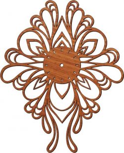 Butterfly Shaped Wall Clock For Laser Cut Plasma Free DXF File