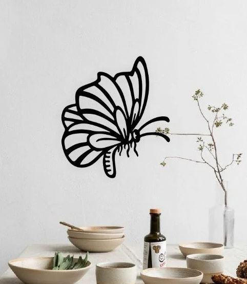 Butterfly Wall Decorand Free DXF File