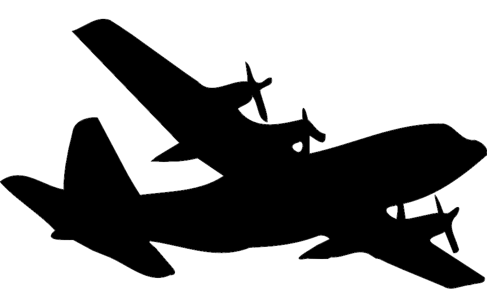 c-130 Silhouette Free DXF File