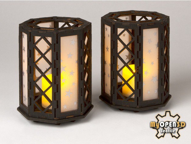 Candlestick Holder Layout For Laser Cutting Free Vector File