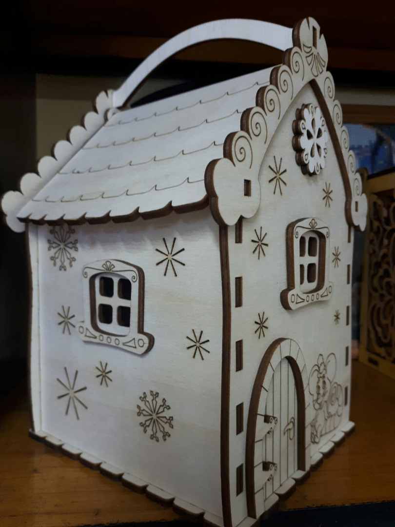 Candy Box Mouse House For Laser Cut Free Vector File