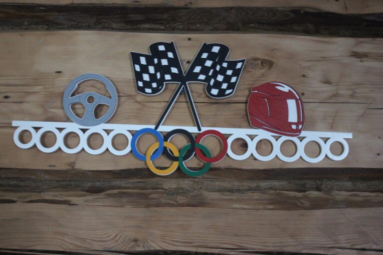 Car Racing Sports Medal Hanger Display For Laser Cut Free Vector File