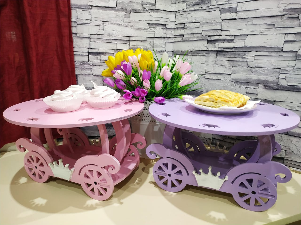 Carriage Cake Stand For Laser Cutting Free Vector File