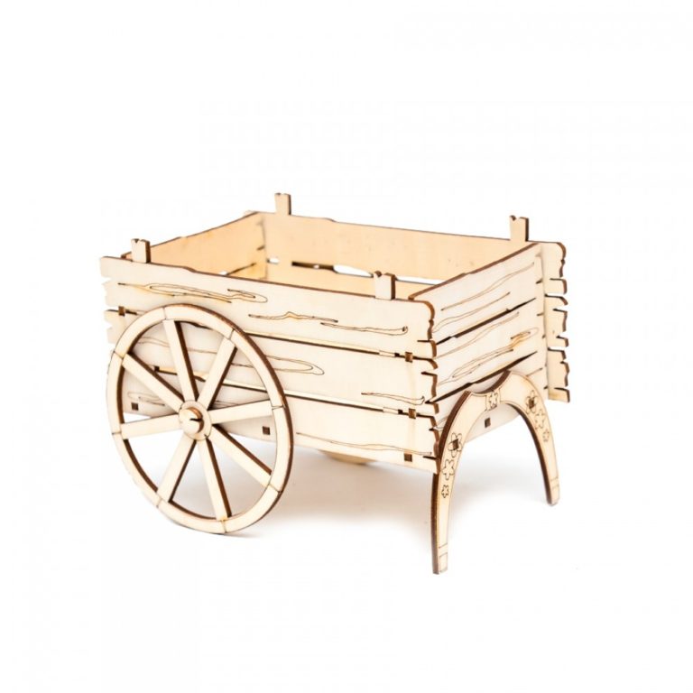 Carriages Cart Flower Basket For Laser Cut Free Vector File