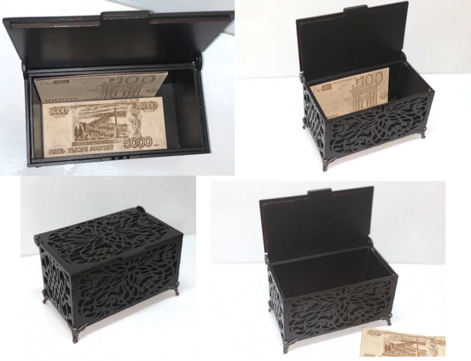 Carved Wooden Box Template For Laser Cut Free Vector File