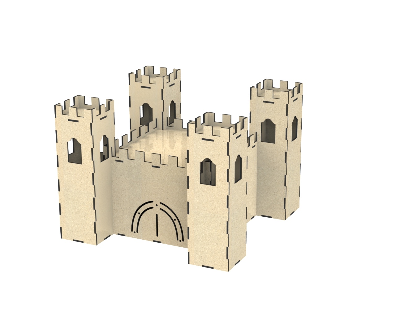 Castle Dollhouse Free DXF File