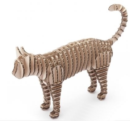 Cat 3d Puzzle Free DXF File