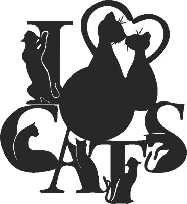 Cat Clock Pet Lovers Lovers Free DXF File