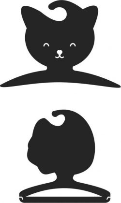 Cat Clothes Hangers For Laser Cut Cnc Free DXF File