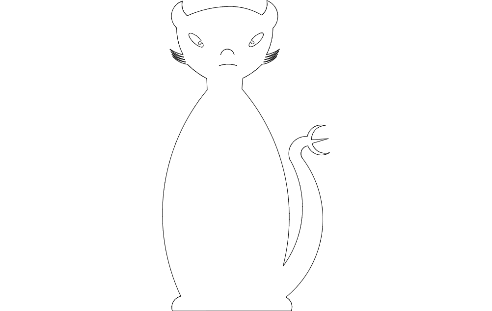 Cat Devil Free DXF File