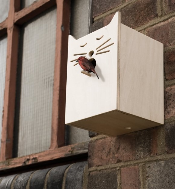 Cat Face Bird House For Laser Cut Free Vector File