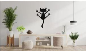 Cat On The Wall Decor Free Vector File