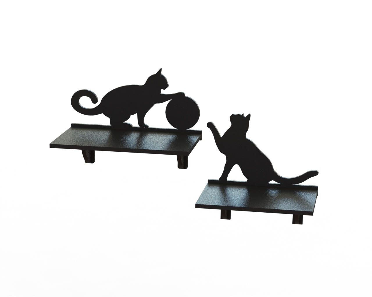 Cat Shelf For Laser Cutting Free Vector File