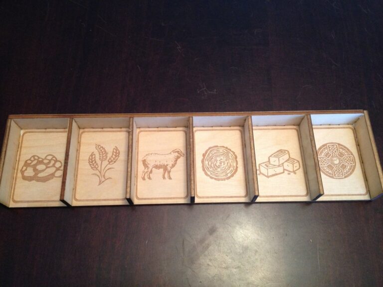 Catan Card Holder 4mm Plywood For Laser Cut Free DXF File