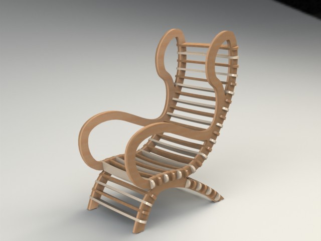 Chair 3 Fixed Clean Filat Assembled Free DXF File