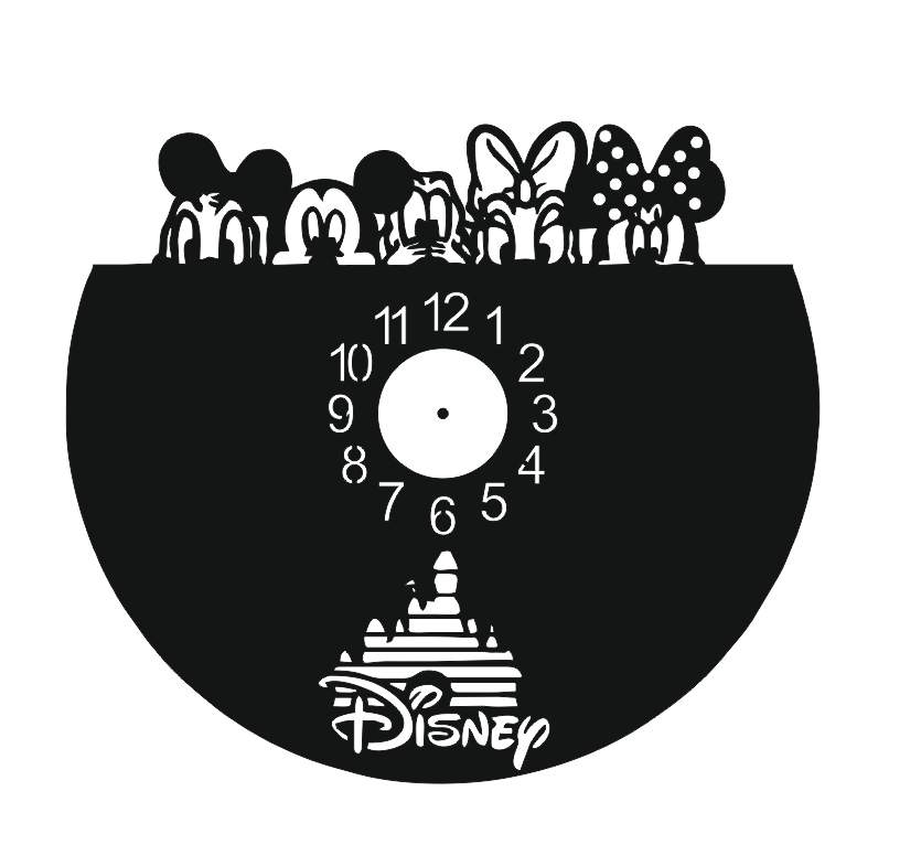 Chasiki Vinyl Record Wall Clock Laser Cutting Free Vector File