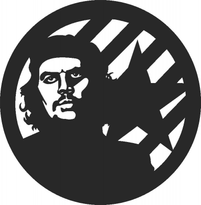 Chegevara Wall Clock Free DXF File